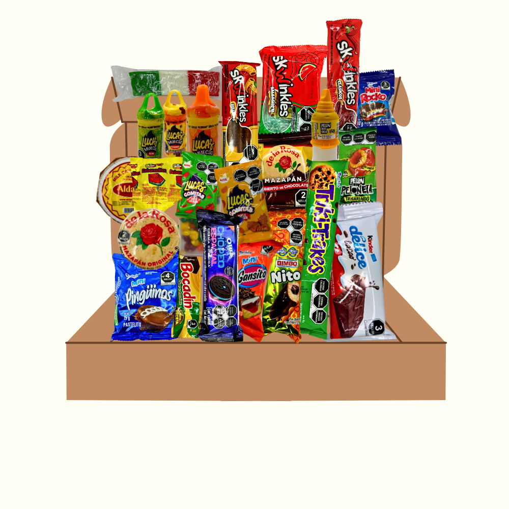 Mexican Candy Bundles with Oreos, Penguinos, Kinder, Skwinkles, Obleas, Triki Trakes, Pelos, Mini Rockos, Gansitos, Dulce de coco and many more