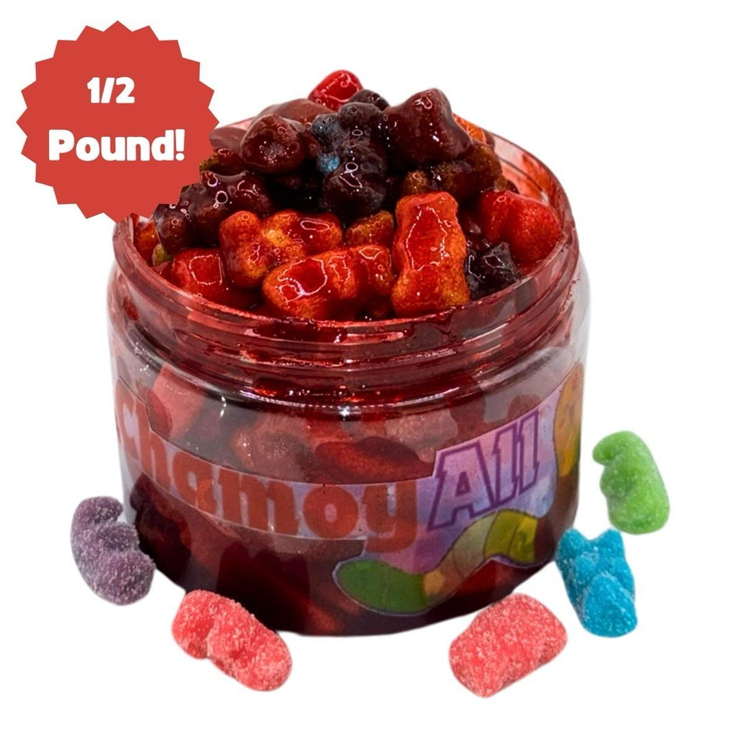 Sweet Chamoy Punch Neon Gummy Bear- Half Pound of Sweet Chewy Gummies Snack. Juicy and Tangy sweet snack